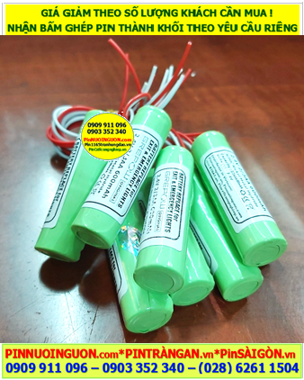 Pin đèn Paragon 2.4v-2/3AA-600mAh, Pin đèn Exit thoát hiểm 2.4v-2/3AA-600mAh, Pin đèn sự cố khẩn cấp 2.4v-2/3AA-600mAh